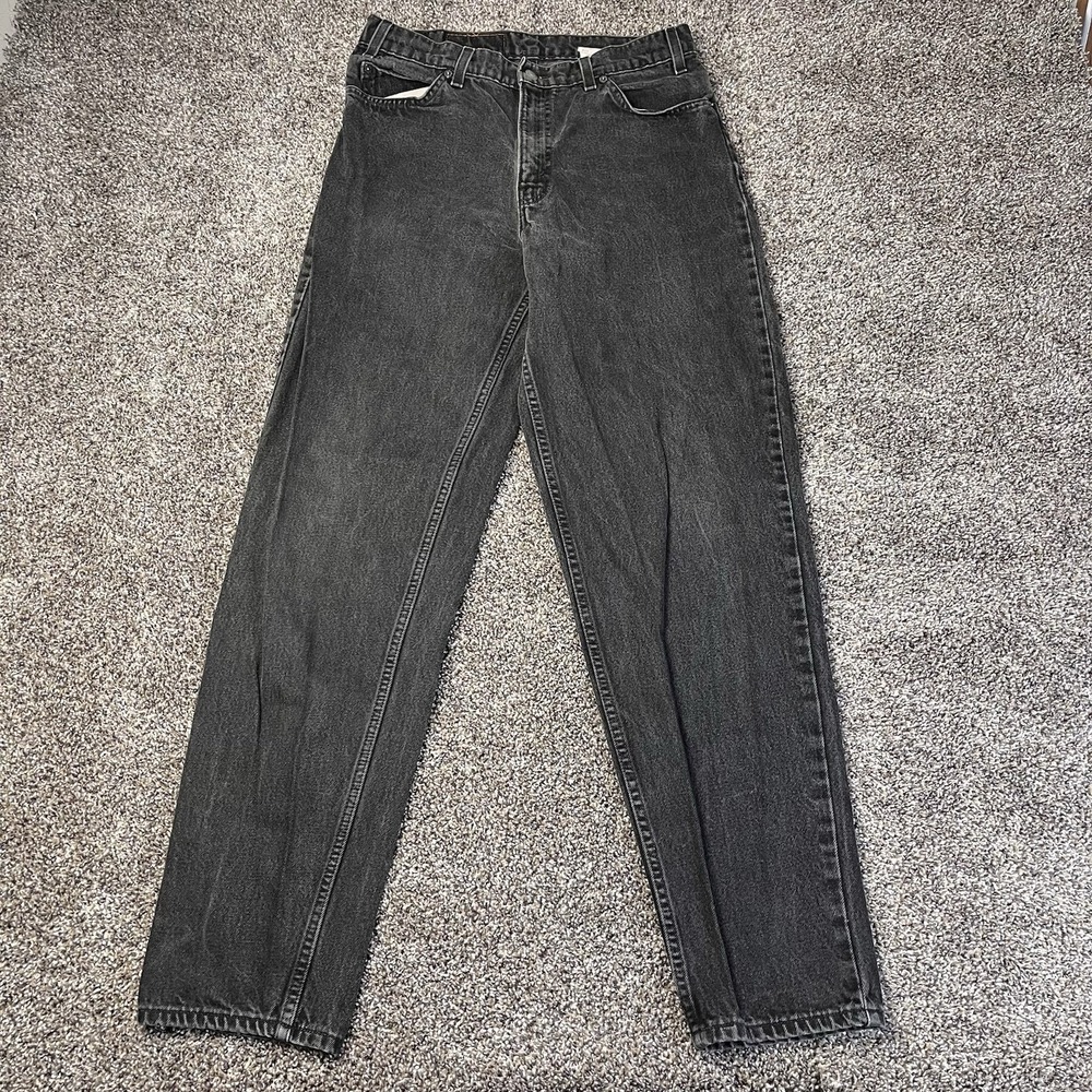 Vintage Levis 550 Jeans Men Size 33x33 Black 90s Orange Tab Made USA Loose Taper